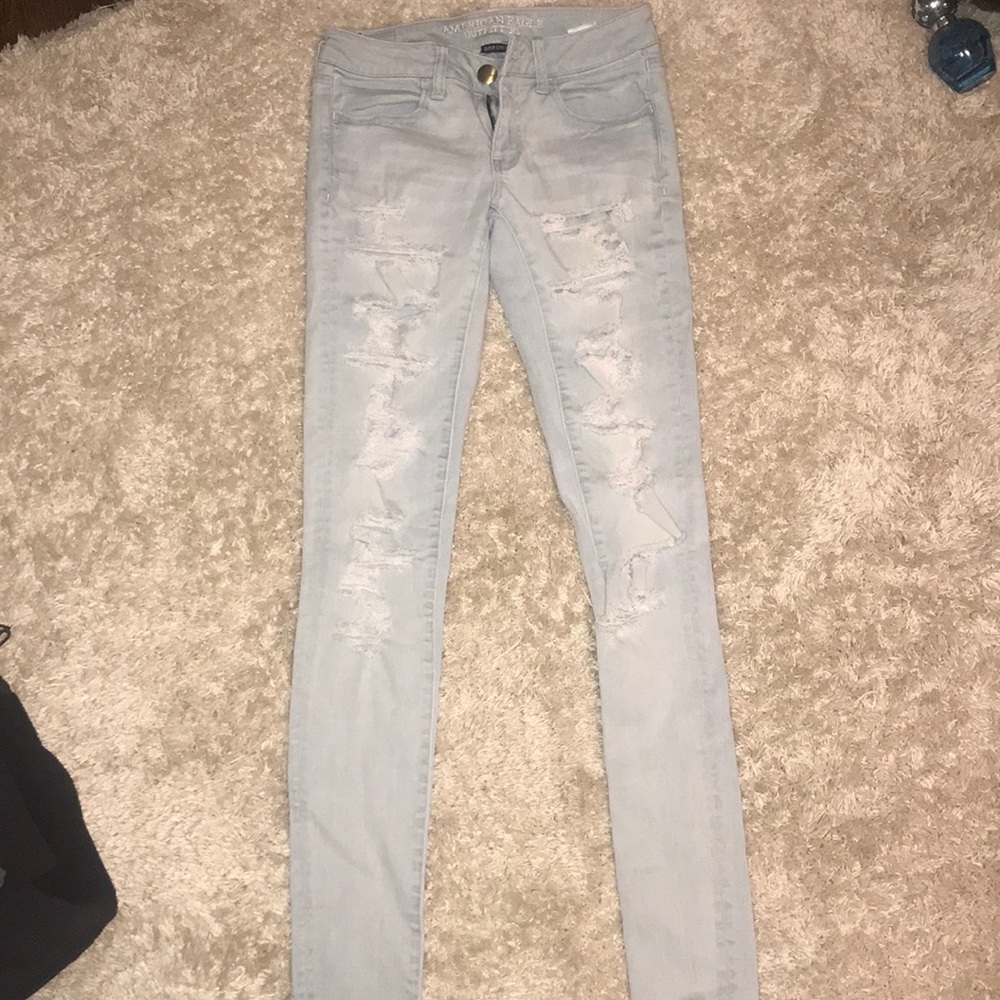 x-long American Eagle Outfitters low rise jeggings